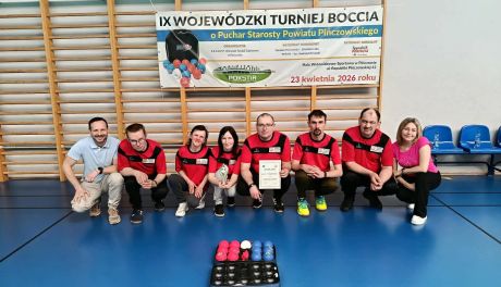 Reprezentacja Połańca z duchem walki na turnieju boccia w Pińczowie