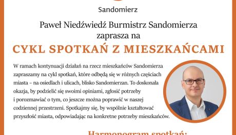 Sandomierz zaprasza mieszkańców na otwarte spotkania z burmistrzem