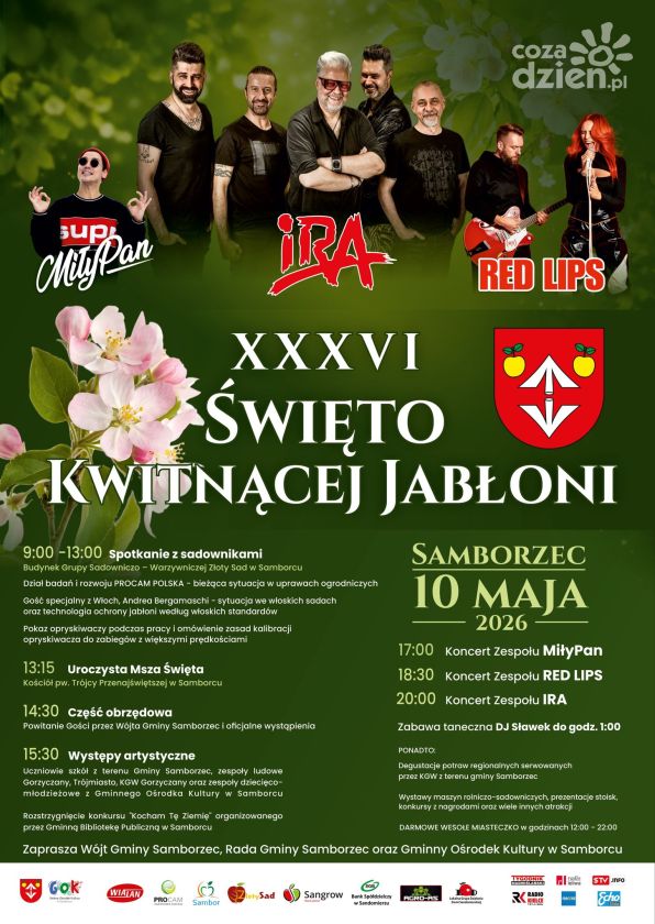 Samborzec zaprasza na XXXVI Święto Kwitnącej Jabłoni