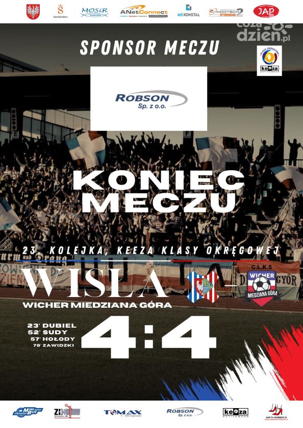 Zaprzepaszczone zwycięstwo Wisły w meczu z Wichrem Miedziana Góra