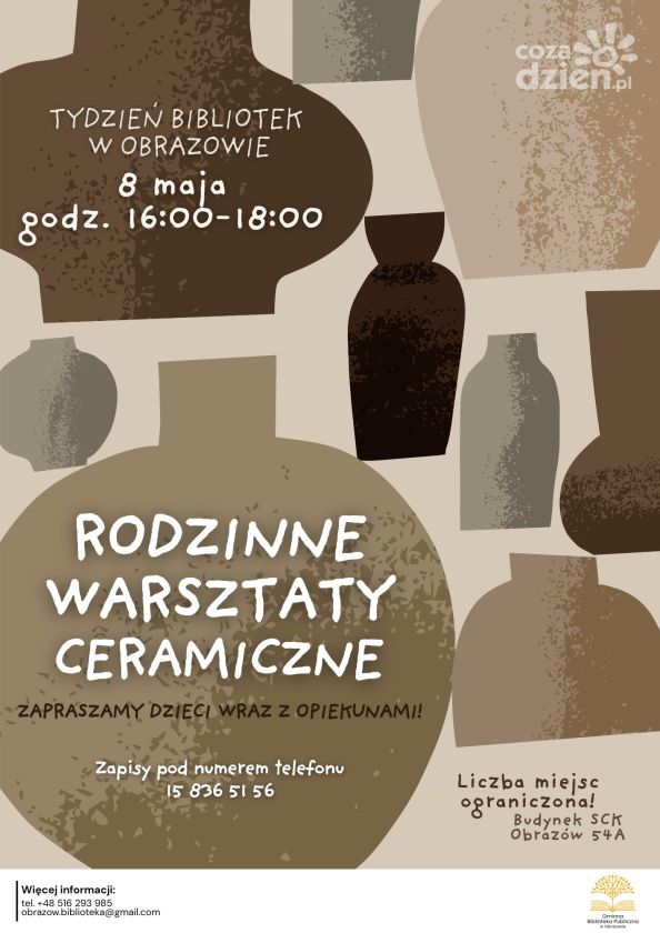 Rodzinne warsztaty ceramiczne w Obrazowie w ramach Tygodnia Bibliotek 2026