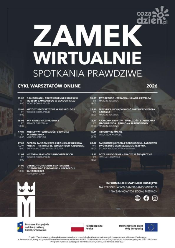 Muzeum Zamkowe uruchamia cykl bezpłatnych spotkań online