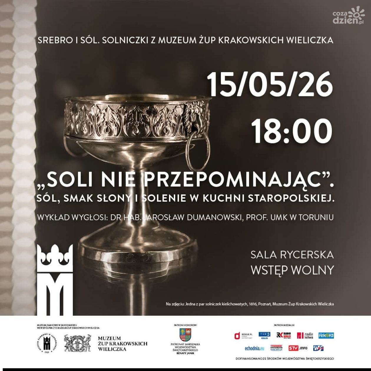 „Soli nie przepominając”. Spotkanie o kuchni staropolskiej w Sali Rycerskiej