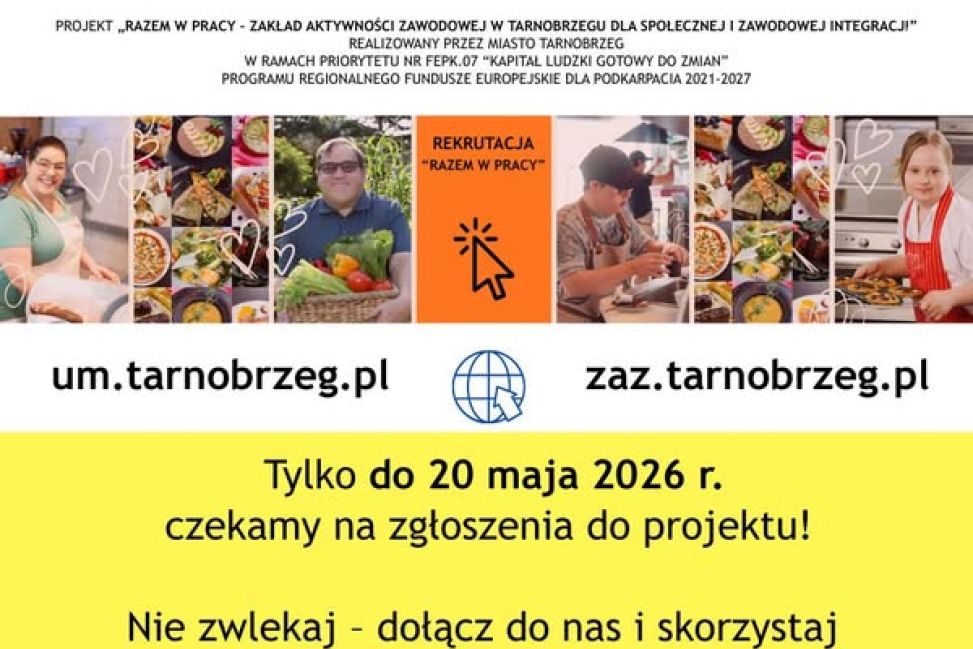 Trwa nabór do Zakładu Aktywności Zawodowej w Tarnobrzegu