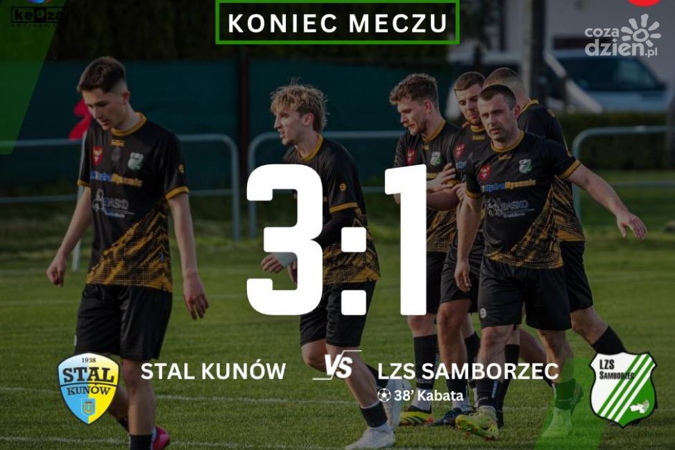 LZS Samborzec wraca bez punktów z Kunowa mimo trafienia Mirosława Kabaty