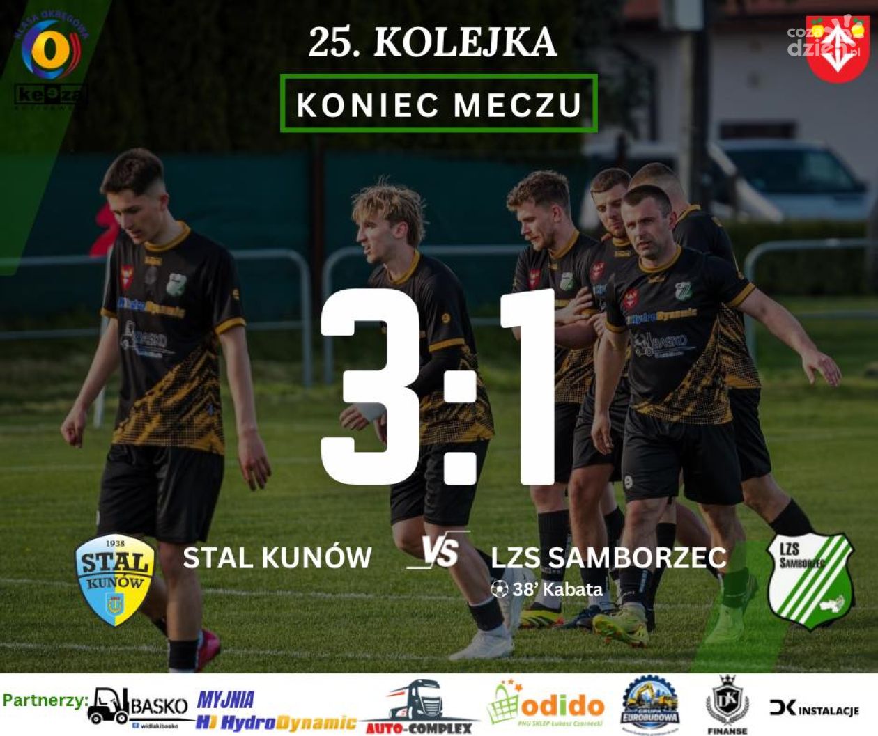 LZS Samborzec wraca bez punktów z Kunowa mimo trafienia Mirosława Kabaty