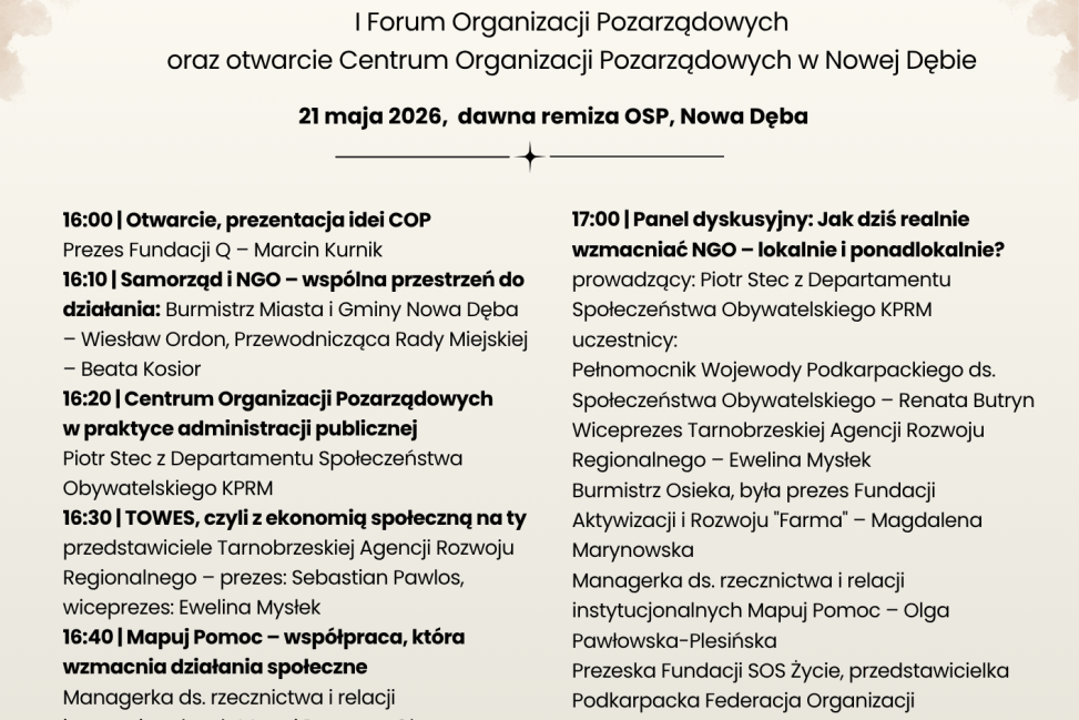 Nowa Dęba stawia na trzeci sektor. Forum NGO i otwarcie centrum wsparcia