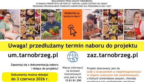 Przedłużono nabór do projektu „Razem w pracy”. Rekrutacja potrwa do 3 czerwca