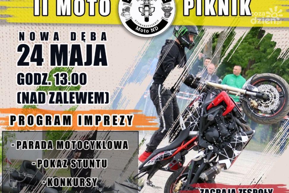 Motocykle, stunt i koncerty nad zalewem. II Moto Piknik w Nowej Dębie już 24 maja