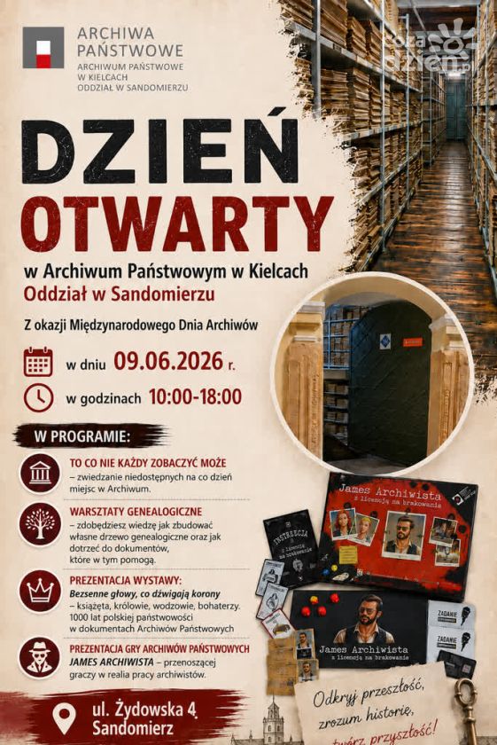 Dzień Otwarty w Archiwum Państwowym w Sandomierzu z okazji Międzynarodowego Dnia Archiwów
