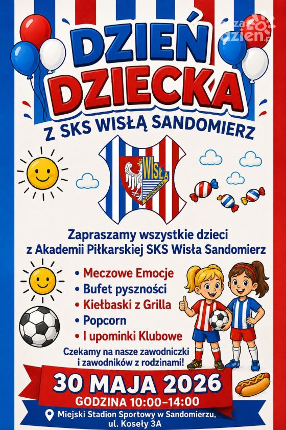 Piłkarskie święto najmłodszych. SKS Wisła Sandomierz zaprasza na Dzień Dziecka