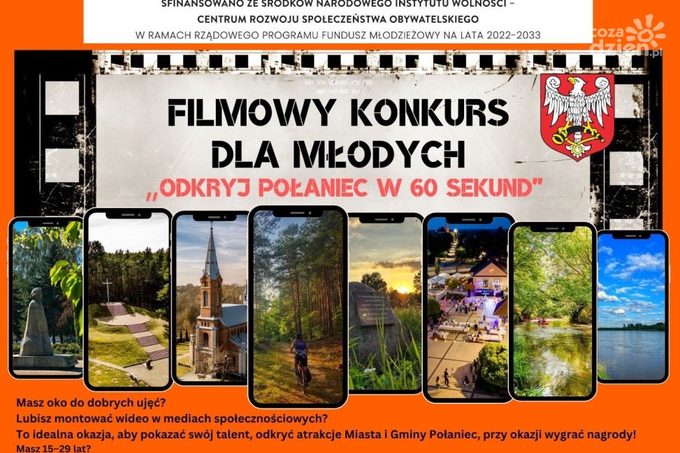 Połaniec w 60 sekund. Rusza konkurs filmowy dla młodych mieszkańców gminy