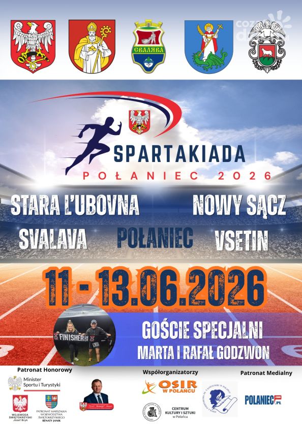 Połaniec gospodarzem międzynarodowej spartakiady. Młodzi sportowcy z czterech krajów spotkają się nad Czarną