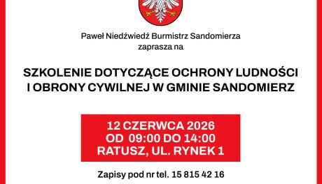Sandomierz zaprasza mieszkańców na szkolenie z zakresu ochrony ludności i obrony cywilnej