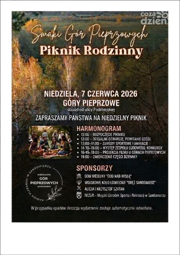 Rodzinny piknik na Górach Pieprzowych. Organizatorzy zapraszają na „Smaki Gór Pieprzowych”