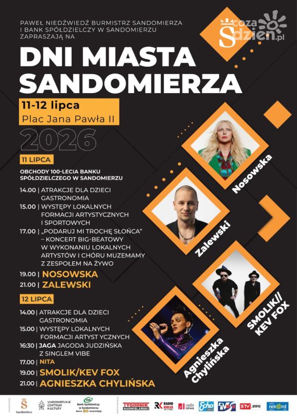 Wielkie koncerty na Dniach Miasta Sandomierza. Na scenie czołowi polscy artyści