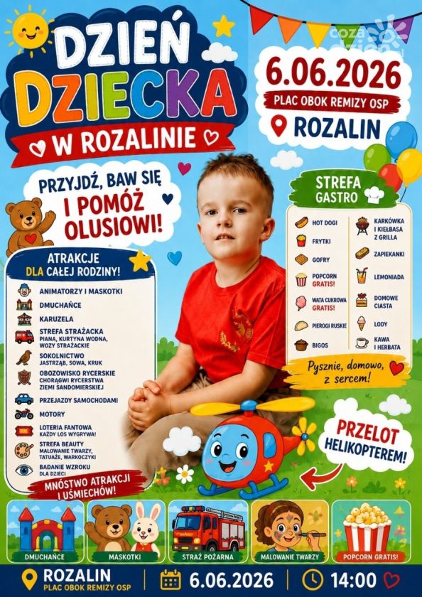 Moc atrakcji i wsparcie dla Olusia. Festyn w Rozalinie