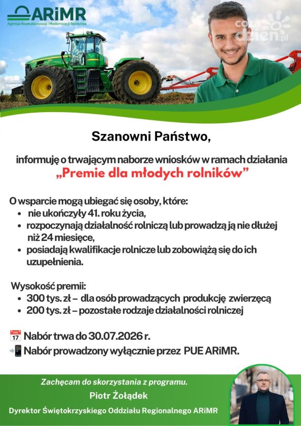 ARiMR przypomina o naborze. Młodzi rolnicy mogą otrzymać nawet 300 tys. zł wsparcia