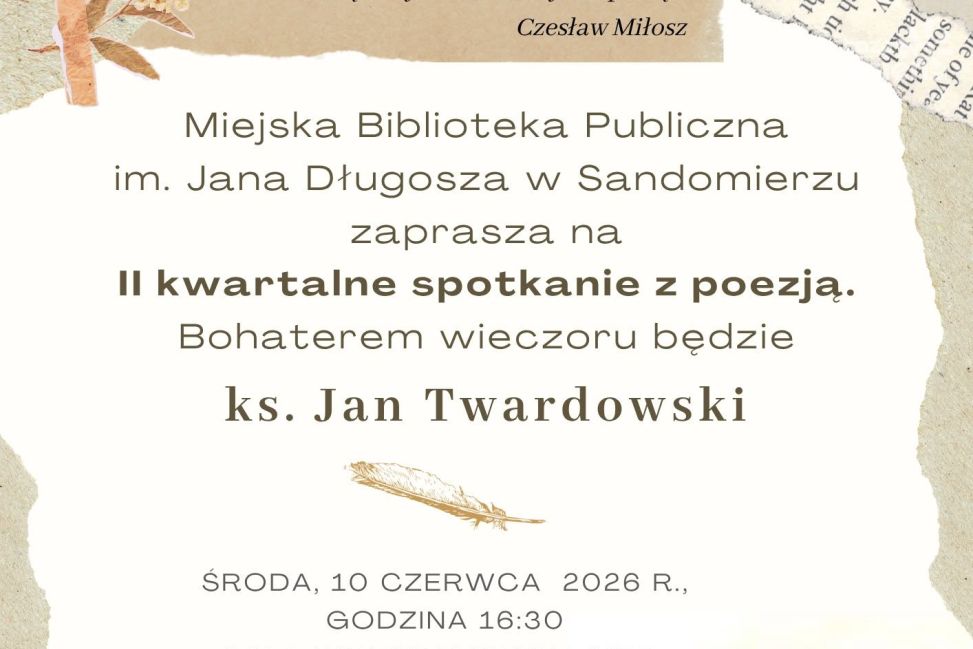 Spotkanie z poezją ks. Jana Twardowskiego w sandomierskiej bibliotece