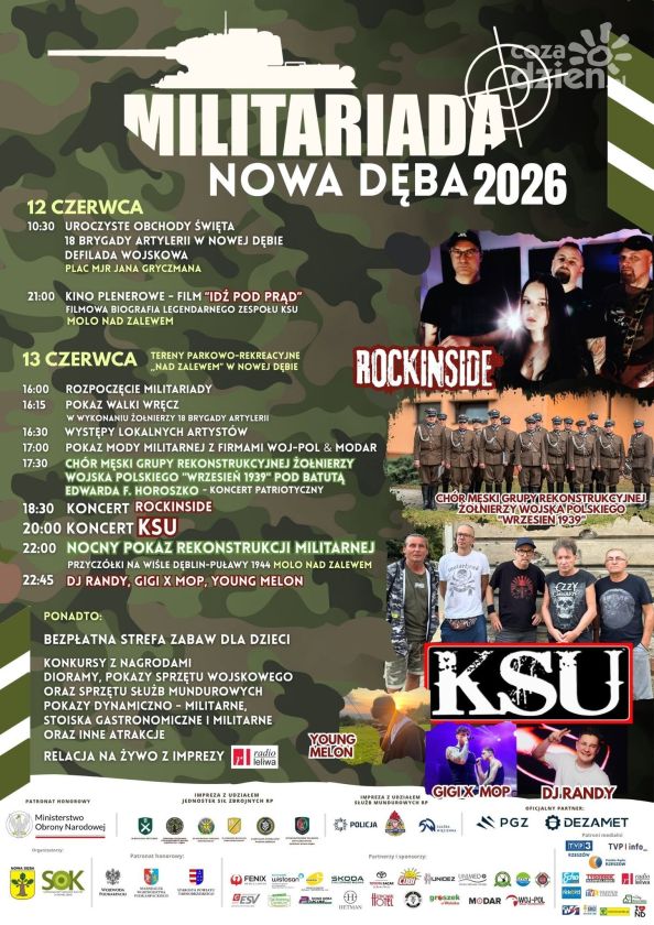 Militariada 2026 już w czerwcu. Nowa Dęba zaprasza na wojskowe pokazy i koncerty