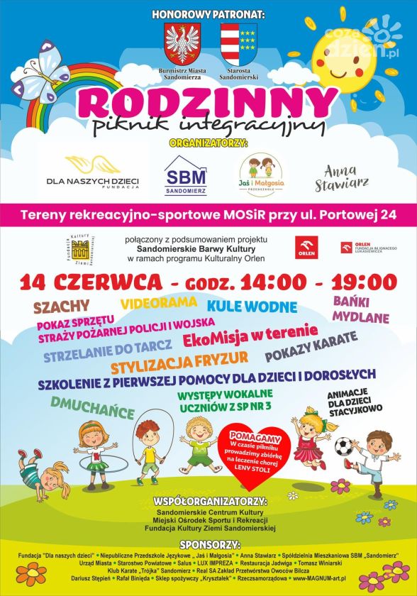 Rodzinny Piknik Integracyjny na sandomierskim MOSiR-ze. Będą atrakcje dla całych rodzin