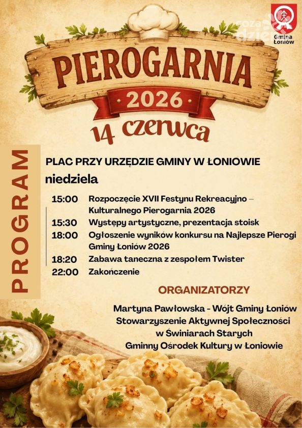 Smak tradycji wraca do Łoniowa. Mieszkańcy spotkają się na Pierogarni 2026