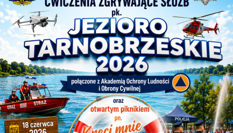 Ćwiczenia służb i piknik bezpieczeństwa nad Jeziorem Tarnobrzeskim