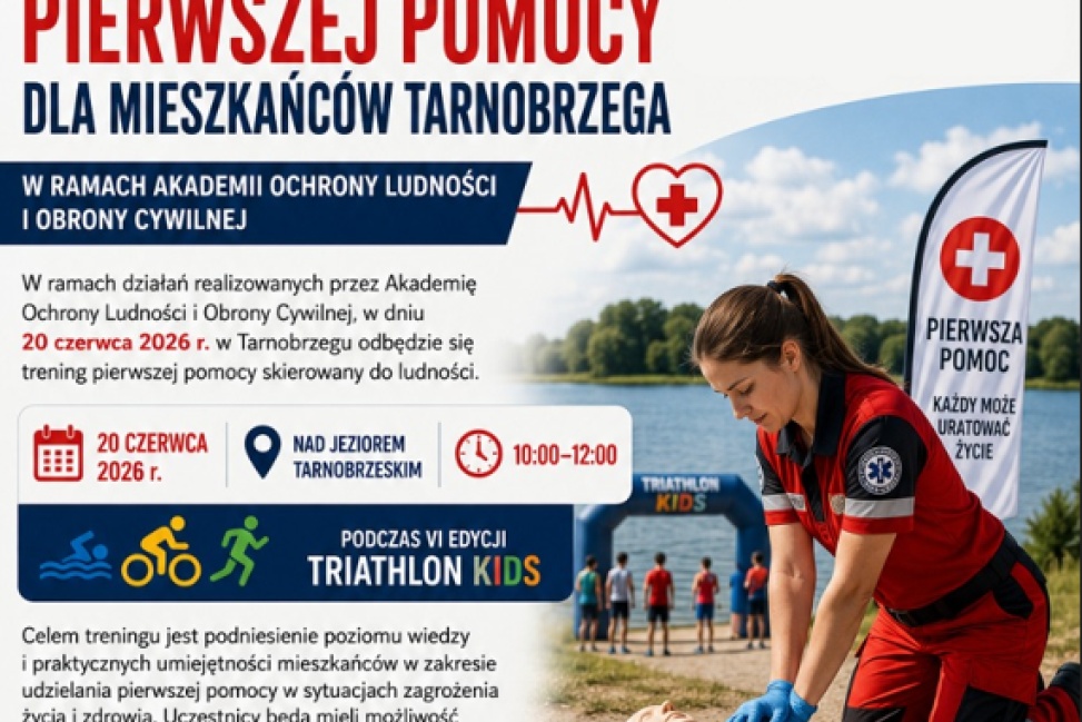 Nauczą ratować życie nad Jeziorem Tarnobrzeskim. Bezpłatny trening pierwszej pomocy dla mieszkańców