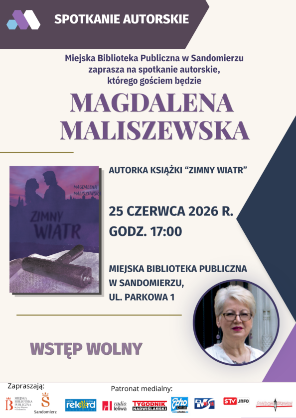 Spotkanie autorskie w Sandomierzu. Magdalena Maliszewska w Miejskiej Bibliotece Publicznej