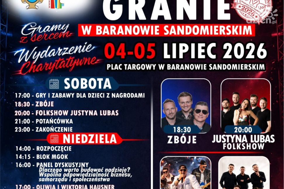 „Anielskie Granie” w Baranowie Sandomierskim. Koncerty i licytacje dla Dominiki oraz Hospicyjnego Domu Aniołków