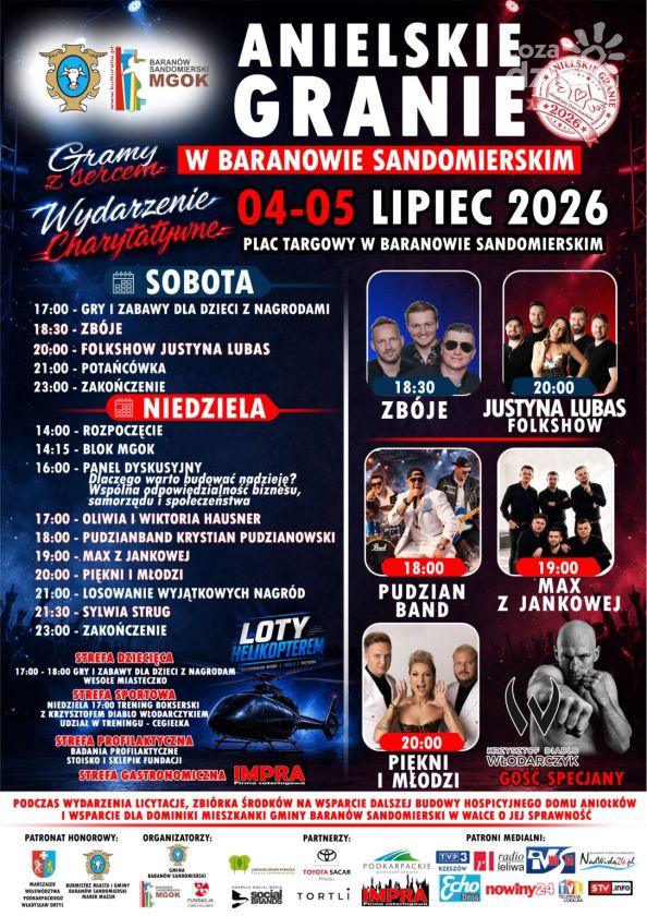 „Anielskie Granie” w Baranowie Sandomierskim. Koncerty i licytacje dla Dominiki oraz Hospicyjnego Domu Aniołków