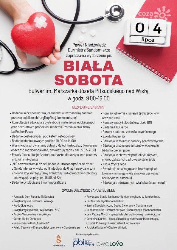 Dzisiaj w Sandomierzu „Biała Sobota” – bezpłatne badania i konsultacje dla mieszkańców