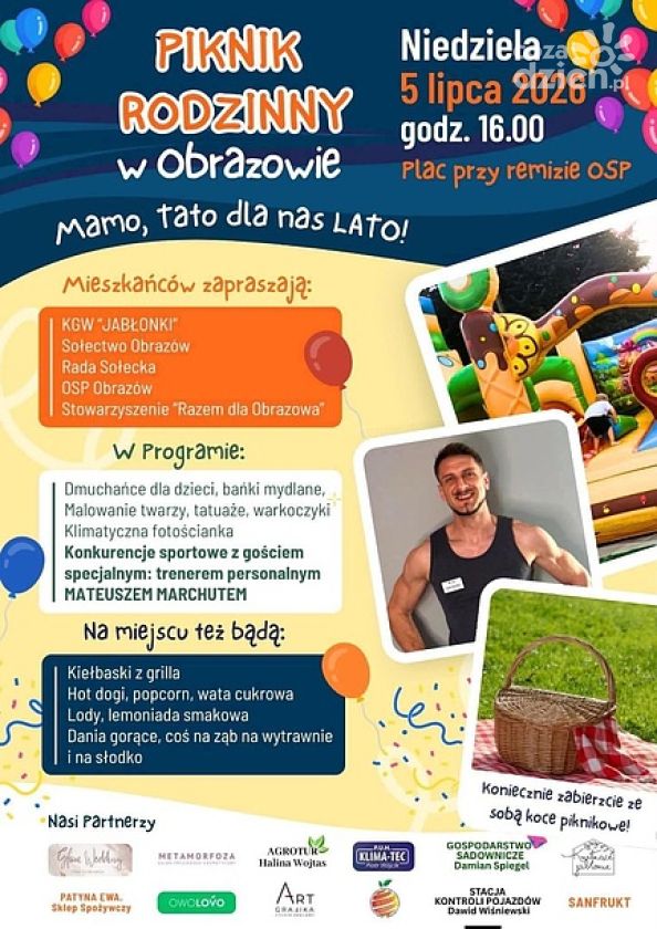Piknik rodzinny w Obrazowie. Atrakcje dla dzieci i dorosłych już 5 lipca