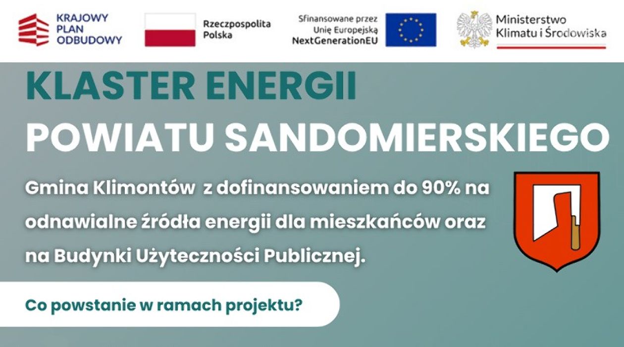 Prawie 50 mln zł dofinansowania na rozwój odnawialnych źródeł energii w Powiecie Sandomierskim