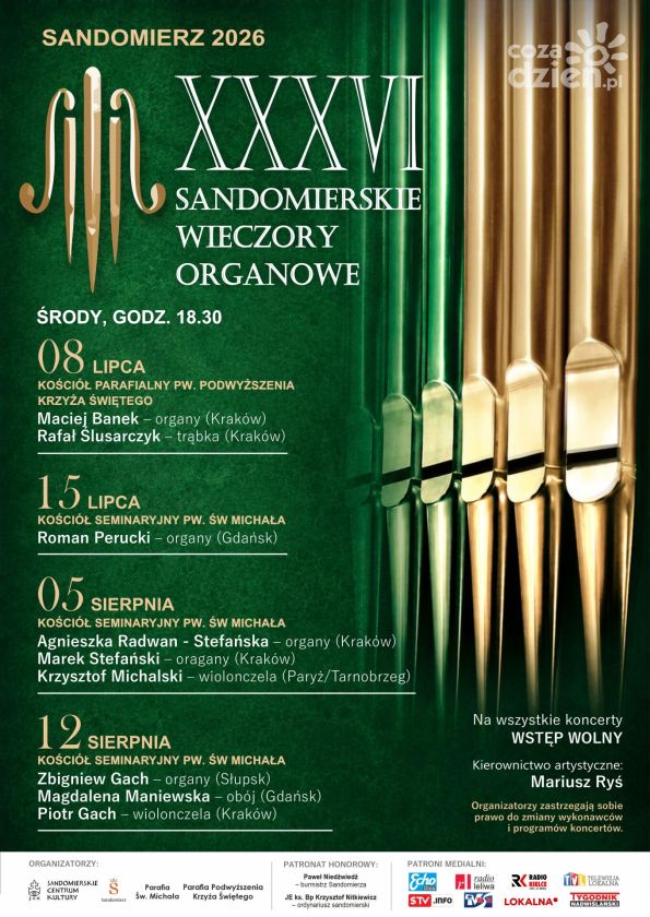 XXXVI Sandomierskie Wieczory Organowe. Letni cykl koncertów powraca