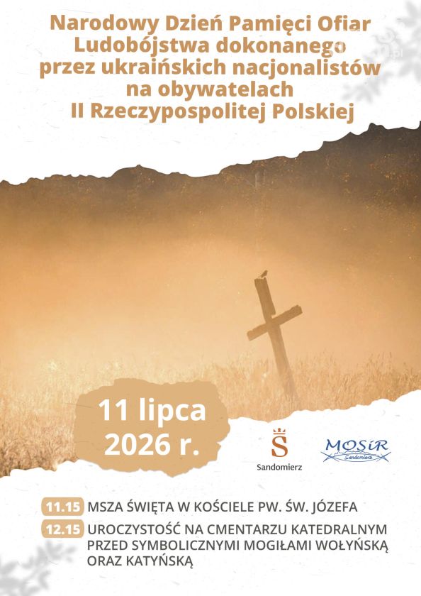 Sandomierz uczci pamięć ofiar ludobójstwa. Uroczystości 11 lipca
