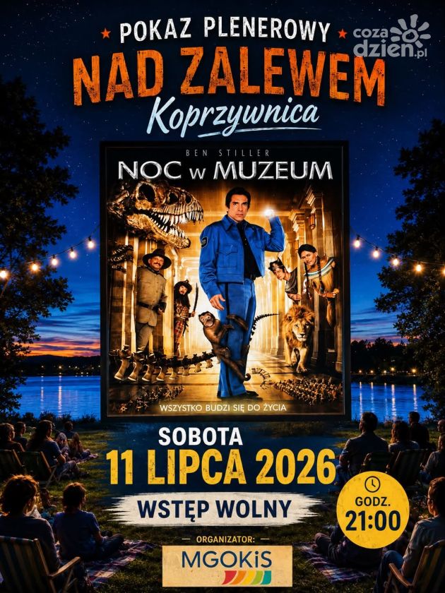 Kino pod gwiazdami nad Zalewem Koprzywnica. Letni wieczór z filmem na dużym ekranie