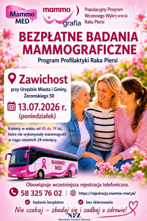 Bezpłatna mammografia w Zawichoście. Sprawdź, kto może skorzystać z badania