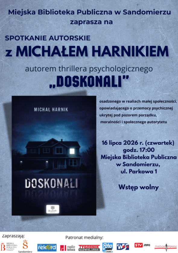 Michał Harnik gościem sandomierskiej biblioteki. Spotkanie wokół debiutanckiego thrillera „Doskonali”