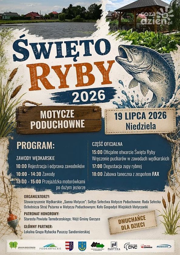 Wędkarstwo, motorówki i zupa rybna. Święto Ryby już w niedzielę w Motyczach Poduchownych