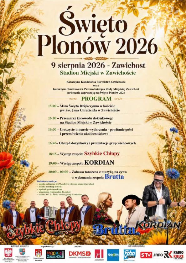 Zawichost będzie świętował zakończenie żniw. Przed nami Święto Plonów 2026