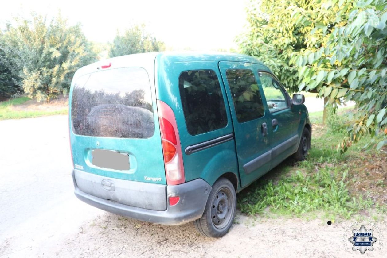 Nietrzeźwy kierowca uciekał przed policją. Zakończył jazdę w sadzie