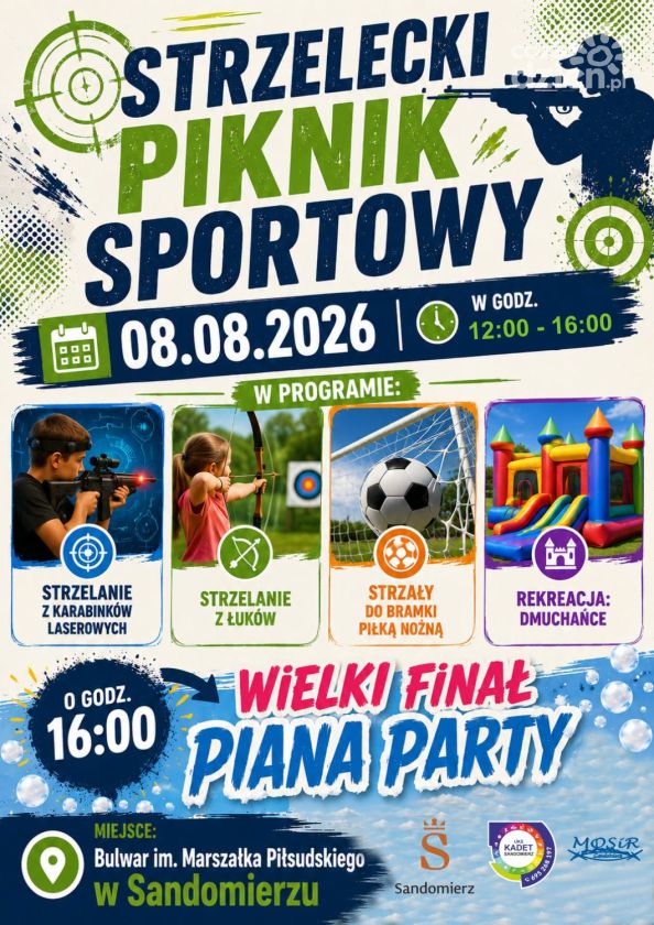 Strzelecki Piknik Sportowy na bulwarze w Sandomierzu. Nie zabraknie atrakcji dla całych rodzin