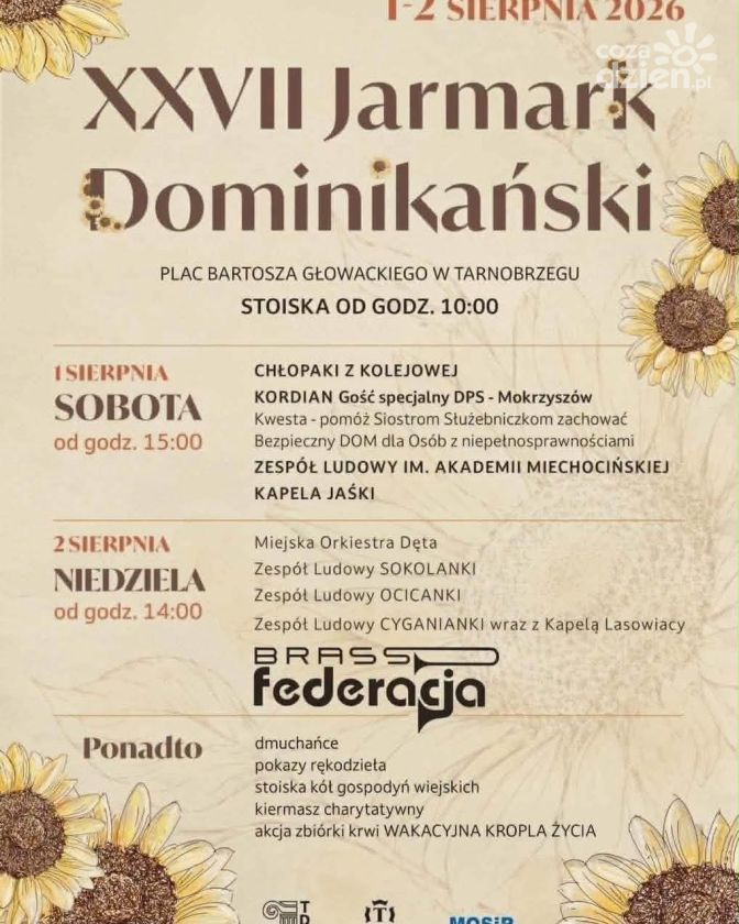 Tarnobrzeg zagra dla DPS w Mokrzyszowie. Wyjątkowy koncert podczas Jarmarku Dominikańskiego