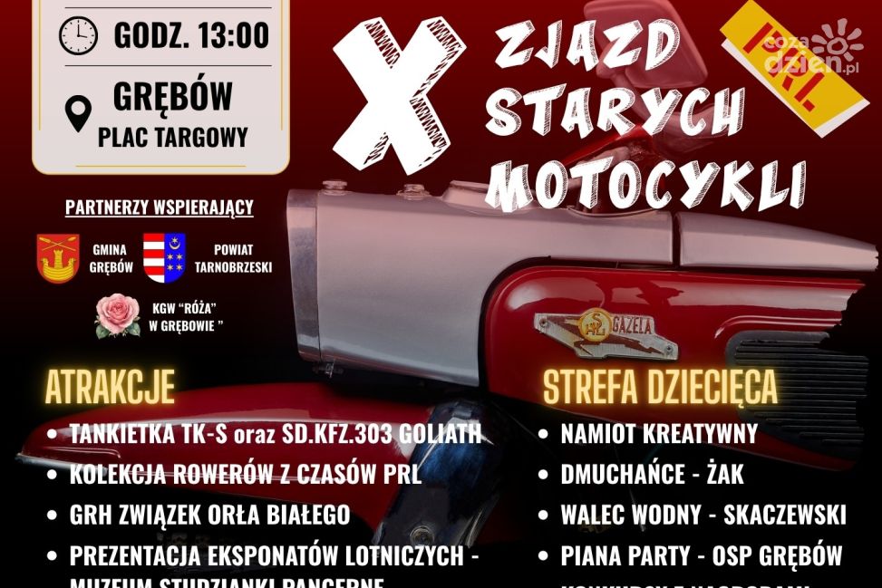 Miłośnicy zabytkowych motocykli spotkają się w Grębowie. To już X edycja wydarzenia