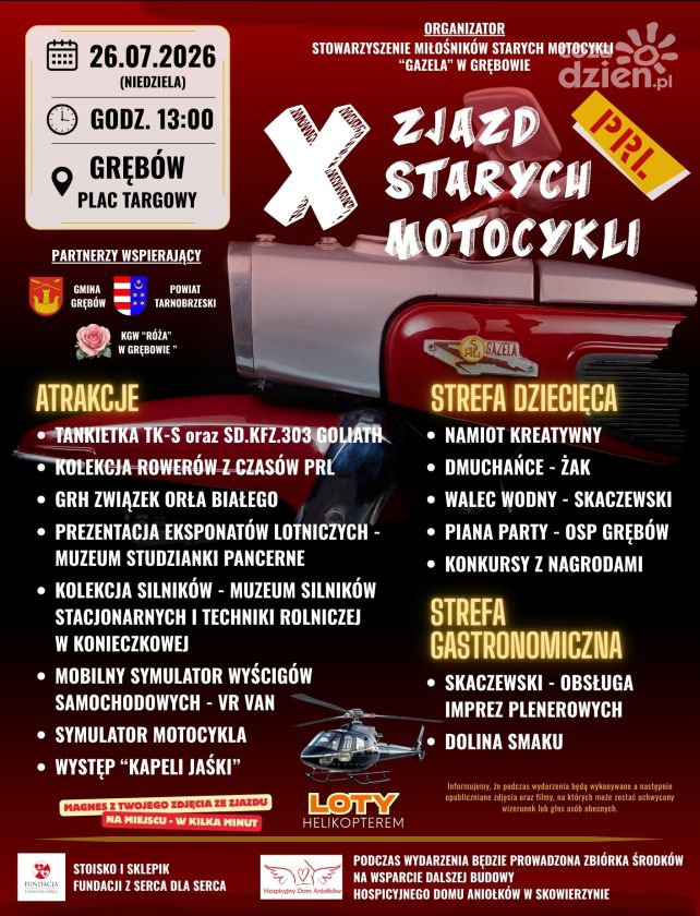 Miłośnicy zabytkowych motocykli spotkają się w Grębowie. To już X edycja wydarzenia