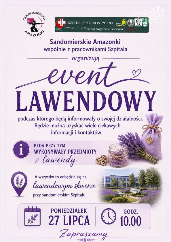 Lawendowe spotkanie Amazonek przy sandomierskim szpitalu