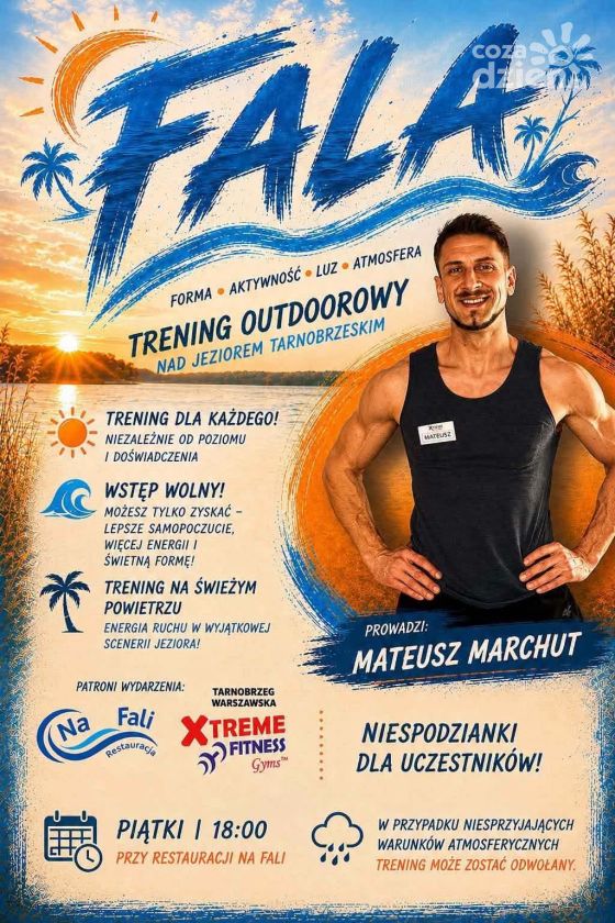 Sport i dobra energia nad Jeziorem Tarnobrzeskim. Piątkowe treningi czekają na uczestników