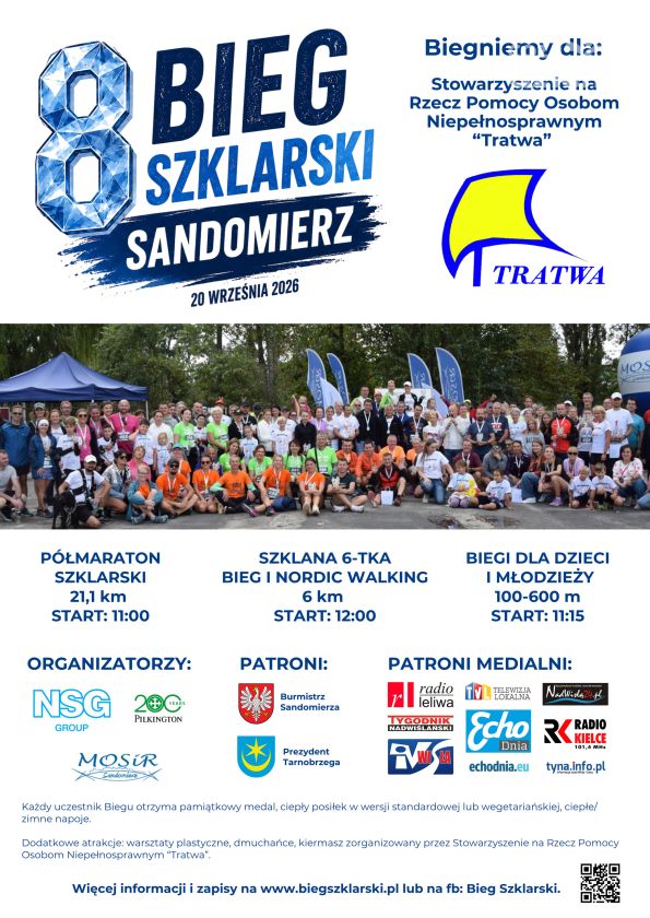 8. Bieg Szklarski połączy sport z pomaganiem. Ruszyły zapisy na wrześniowe wydarzenie