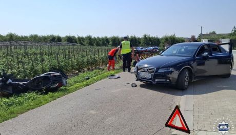 Zderzenie w Koćmierzowie odsłoniło kolejne problemy. Motocyklista bez prawa jazdy i po alkoholu